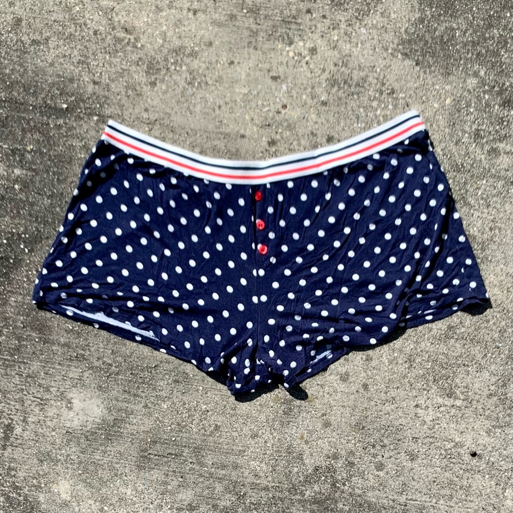 PJ Salvage Blue Polka Dot Sleep Shorts Size XL